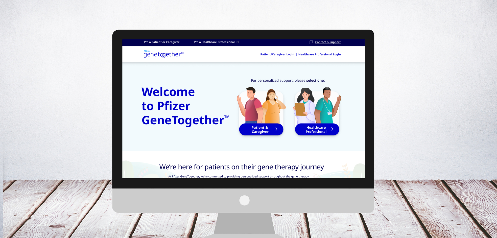 Pfizer GTX Website Design